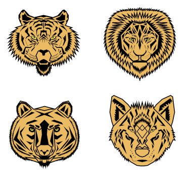 Geometrik açık hayvan simgeler