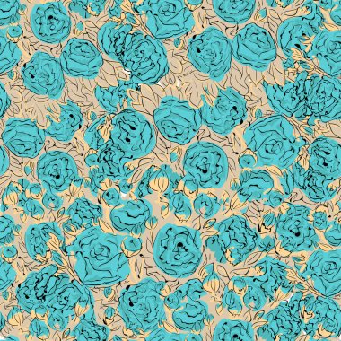 Bloom altın çiçek deseni