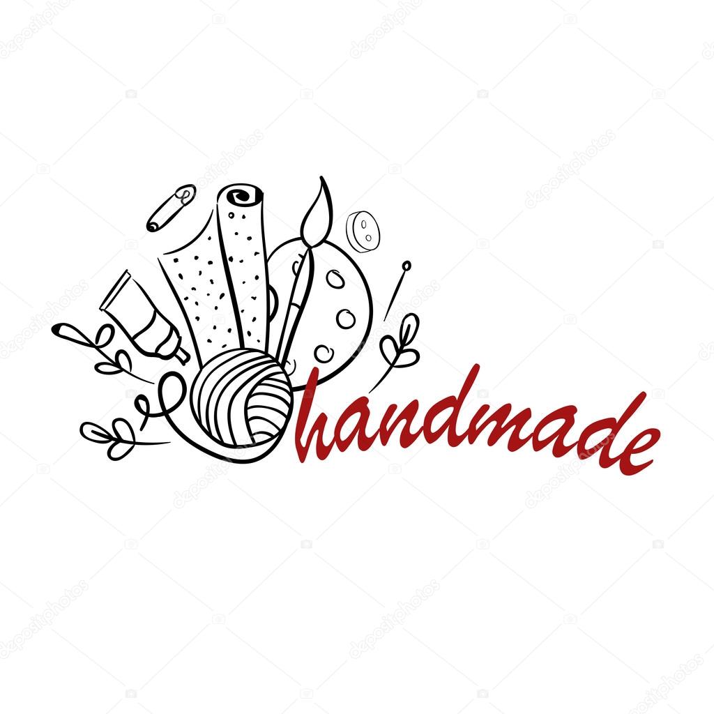 Hand made tools logo illustration