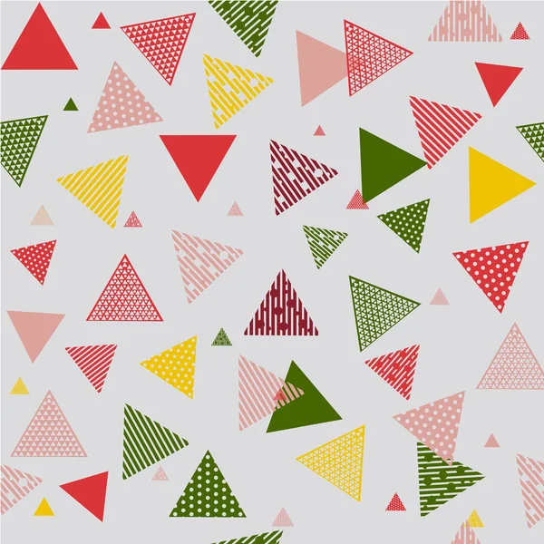 Green and pink triangle textured pattern — Stock Vector