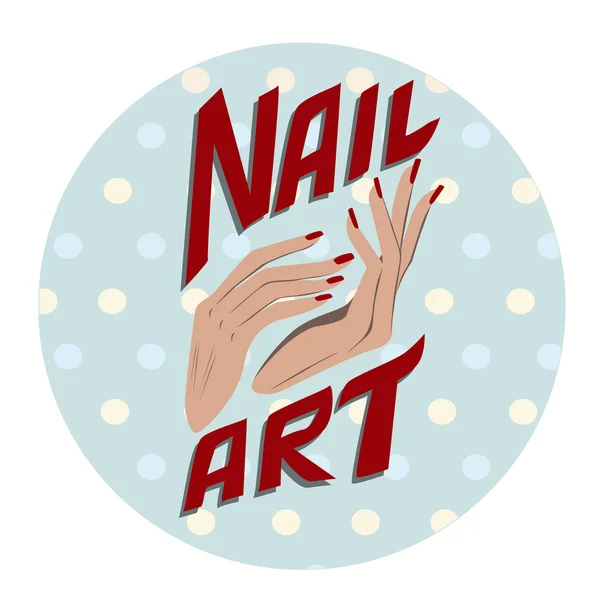 Nail art label — Stock Vector