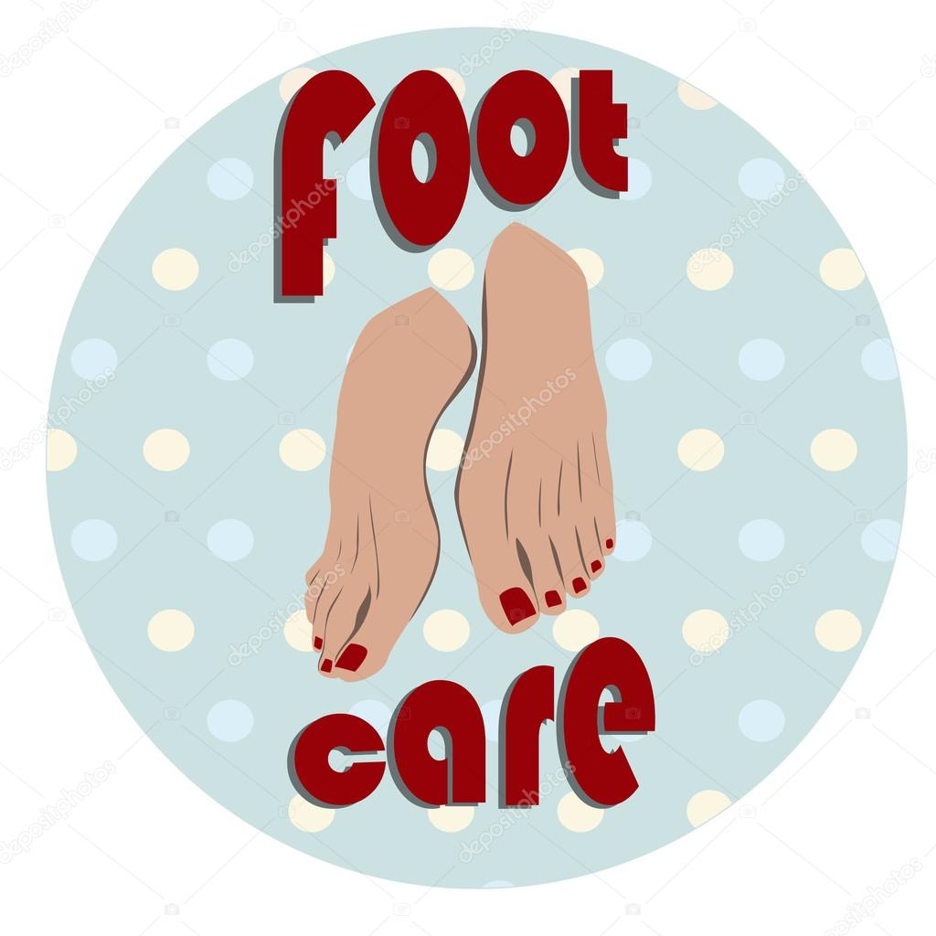 Retro foot icon