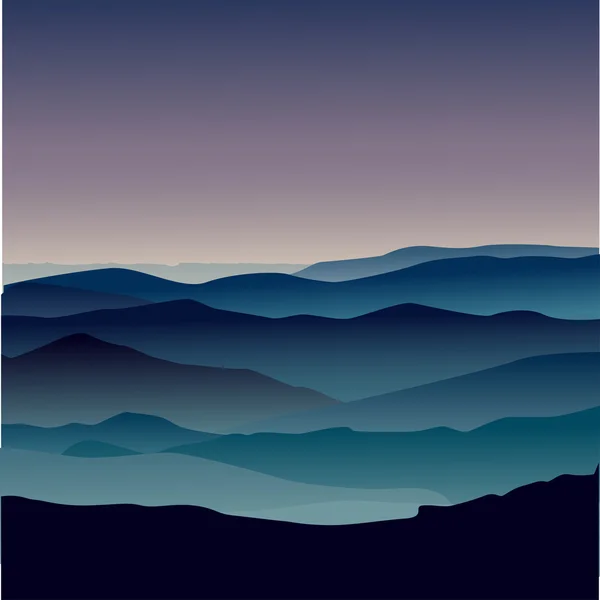 Paisaje Mountain View — Vector de stock