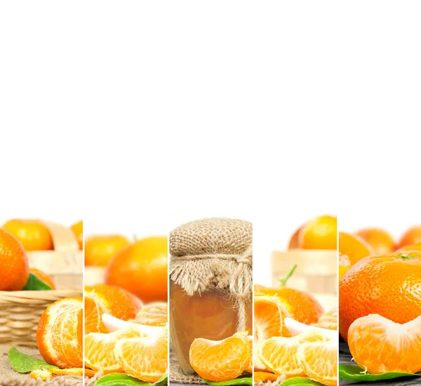 Fatias de mistura de tangerina — Fotografia de Stock