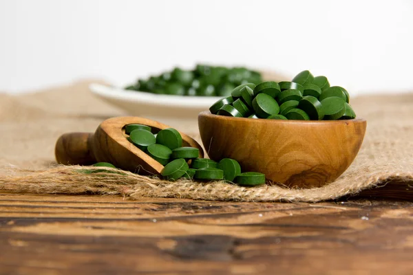 Chlorella pills concept — Stock Photo, Image