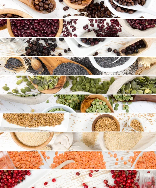 Mistura de sementes coloridas — Fotografia de Stock