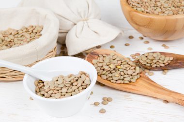 Mercimek tohum yığınları