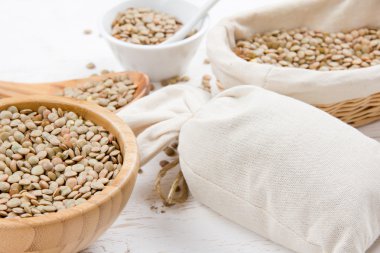 Mercimek tohum yığınları