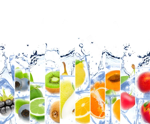 Ice Cubed Fruit — Stock Photo, Image