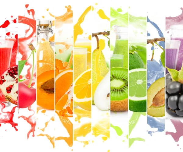 Colorful fruit splash — Stock Photo, Image