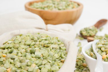 Mercimek tohum yığınları