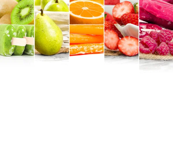 Vruchten ijs Mix strepen — Stockfoto