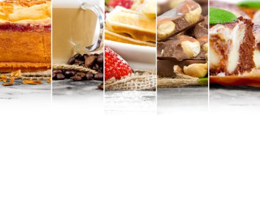 Kek ve kahve karışımı