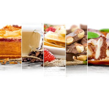 Kek ve kahve karışımı