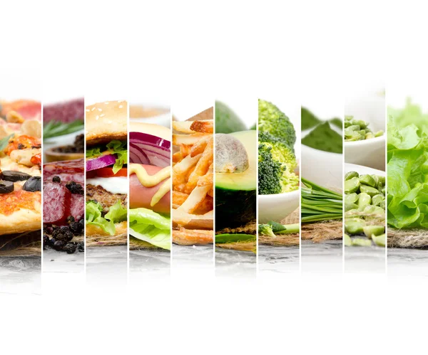 Gesunde ungesunde Ernährung — Stockfoto