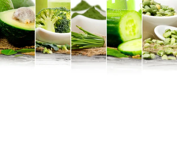 Mezcla de alimentos verdes — Foto de Stock