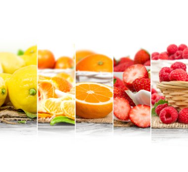 Meyve karışımı çizgili