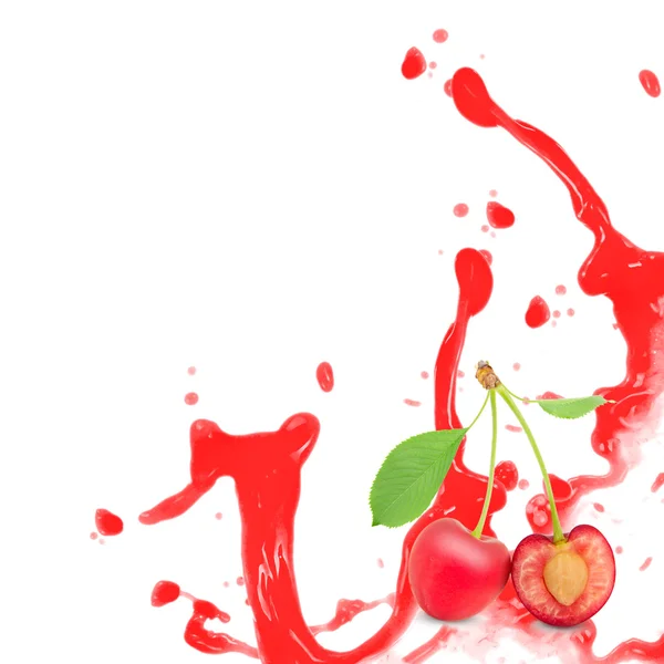 Cherry Splash — Stockfoto