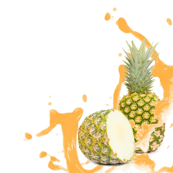 Ananas splash — Stockfoto