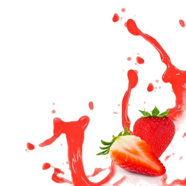 Strawberry splash — Stockfoto