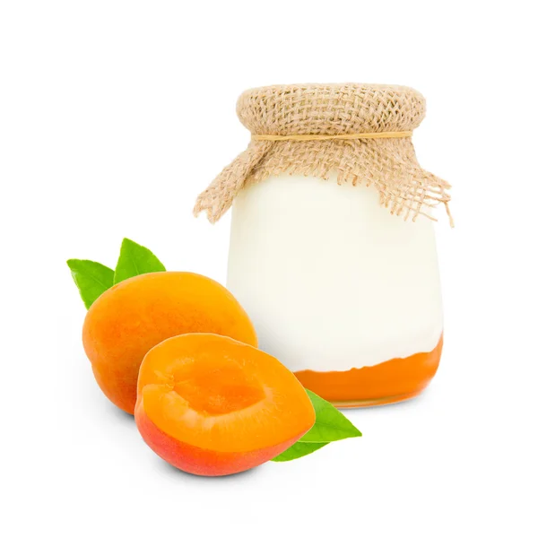 Abrikoos yoghurt — Stockfoto