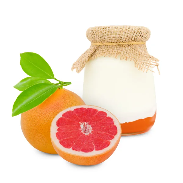 Grapefruitový jogurt — Stock fotografie