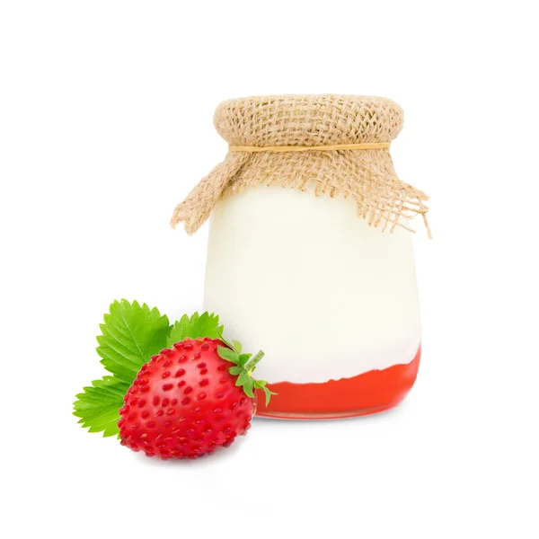 Yogur de fresa — Foto de Stock