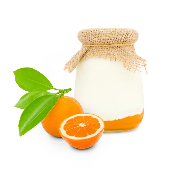 Yogur de mandarina — Foto de Stock