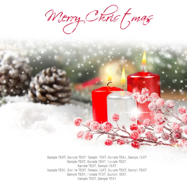 Christmas candles — Stock Photo, Image