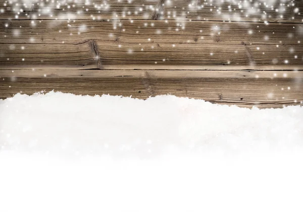 Wood with snow — Stock Photo, Image