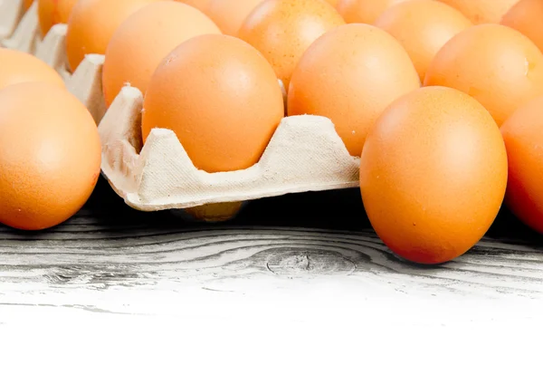 Eggs in a box — Stock Photo, Image