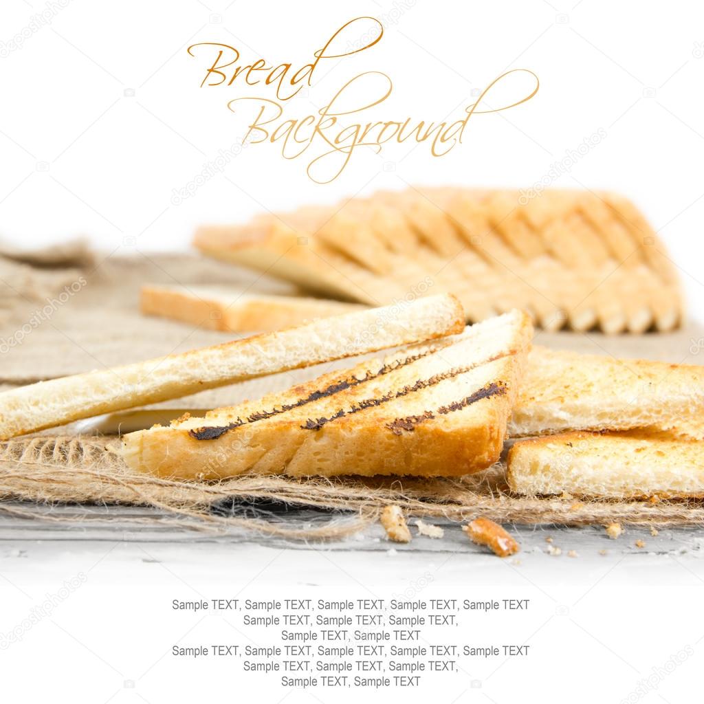 Toast bread slices
