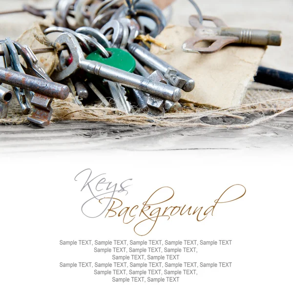 Key bunch background — Stock Photo, Image