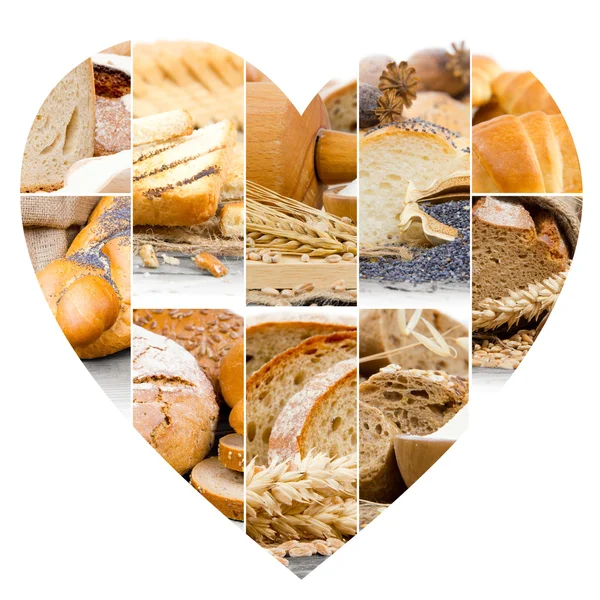 Cuore mix di pane — Foto Stock