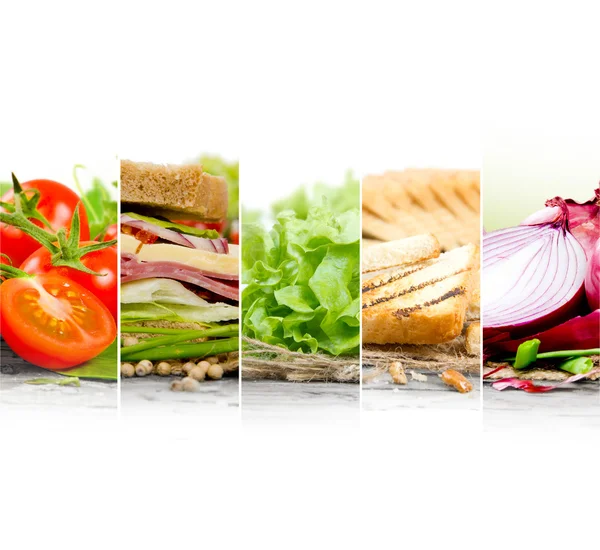 Сэндвич-микс слайсы — стоковое фото