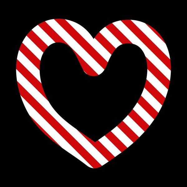 Belo Coração Branco Vermelho Ilustração Plana Vetoral Dia Dos Namorados —  Vetores de Stock