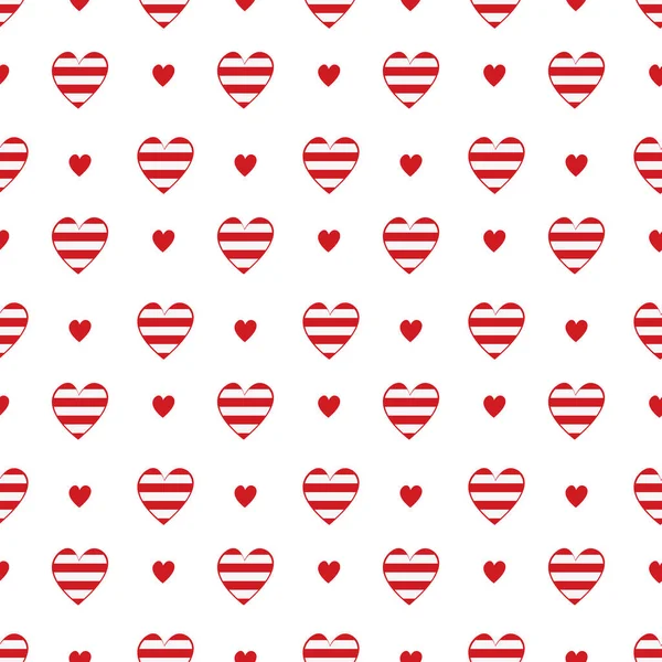 Seamless Pattern Hearts Vector Illustration Valentine Day — Stock Vector