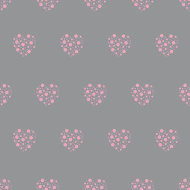 Kalpli kusursuz desen. Vektör çizimi. Sevgililer Günü.