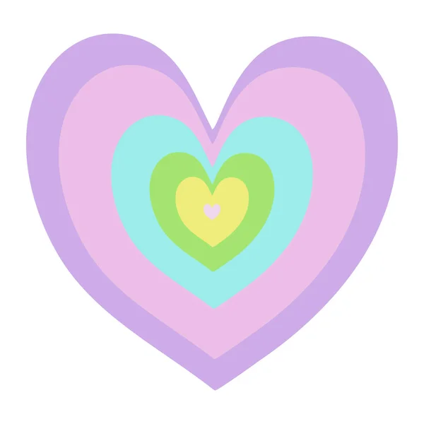 Beautiful Heart Vector Flat Illustration Valentine Day — Stock Vector