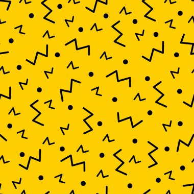 Zig zag ve mermilerle kusursuz desen. Vektör.