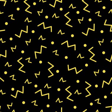 Zig zag ve mermilerle kusursuz desen. Vektör.