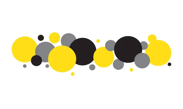 Черно Желтый Фон Точки Векторная Иллюстрация — стоковый вектор