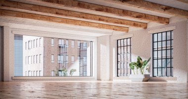 Güneşli bir günde tavan arası.