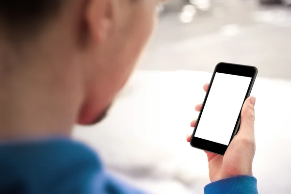 Person mit Mobiltelefon — Stockfoto