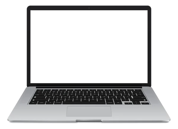 Laptop with blank screen isolated on white. — Stock Vector