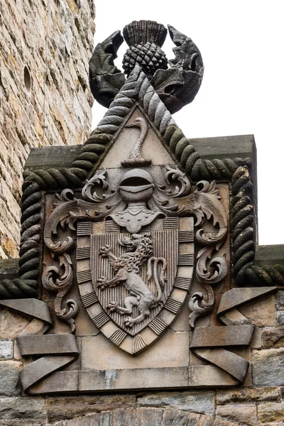 William Wallace brasão de armas no Monumento Nacional Wallace em — Fotografia de Stock
