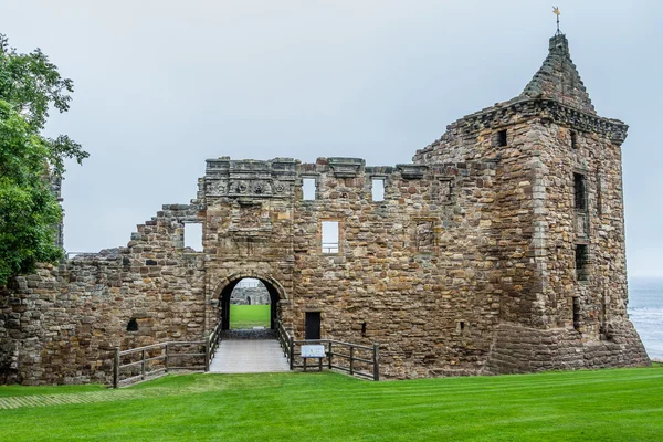 Vista de la entrada principal del Castillo de St. Andrews — Foto de Stock