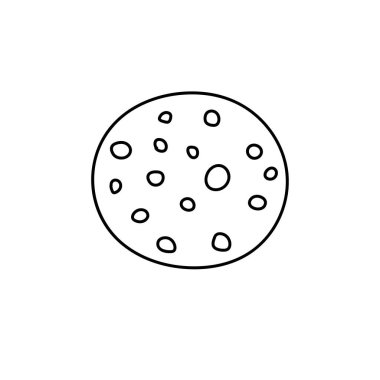 Gezegen karalama tarzında, vektör çizim biçimi beyaz arkaplanda izole edilmiş