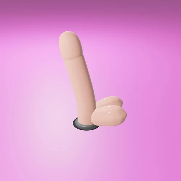 Sex toy isolated. pink dildo 3d render illustration — Fotografia de Stock