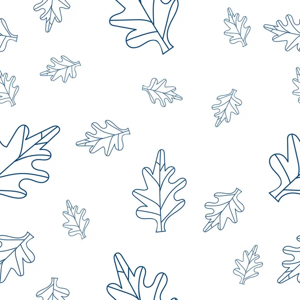 Doodle azul Folhas Decorativo Design Isolado Vector Ilustração. Folhas de doodle. — Vetor de Stock